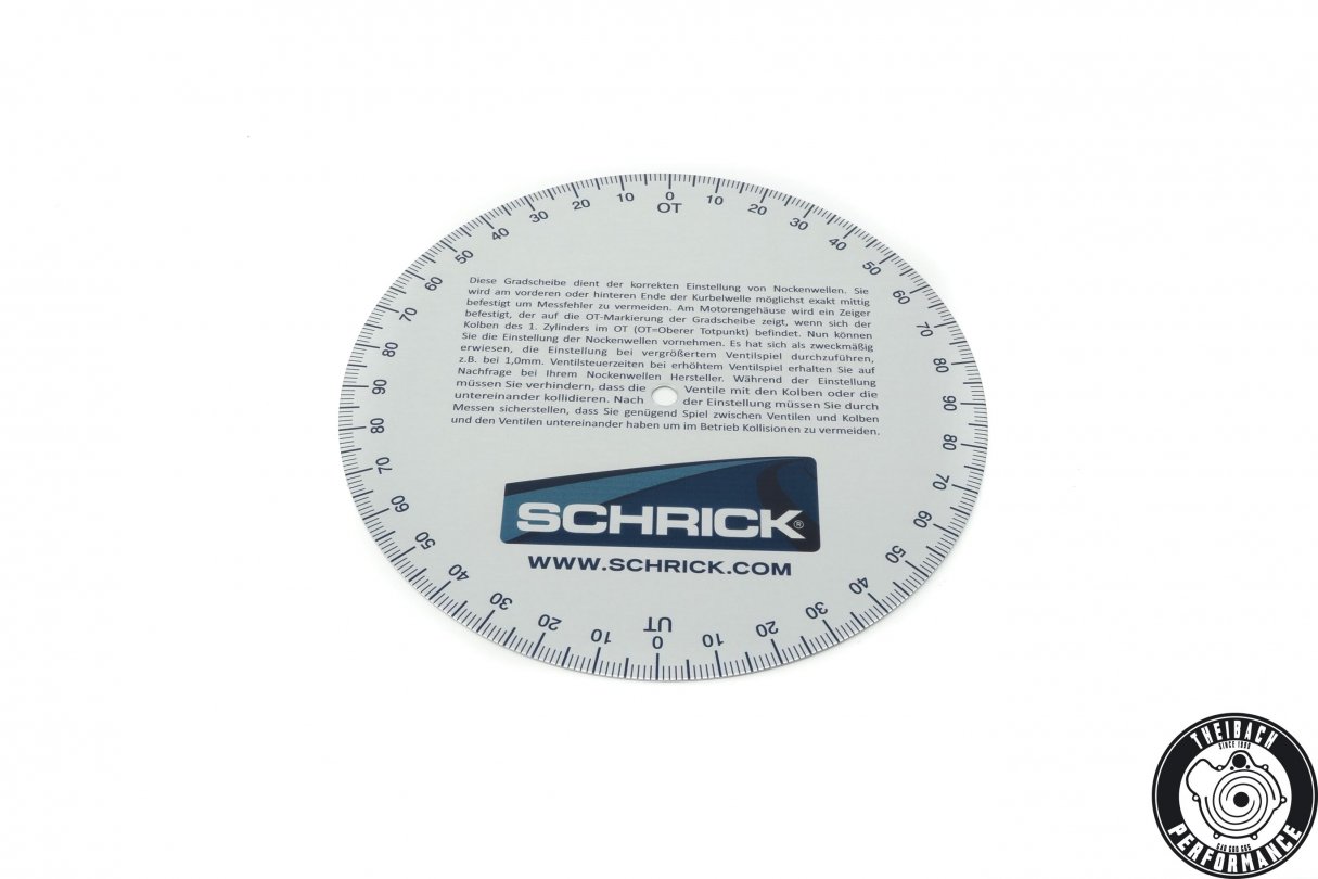 Gradscheibe Gradscheibe von Schrick zur Einstellung der Nockenwelle / Steuerzeiten