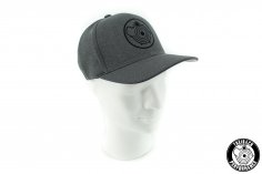 Felxfit Cap in dunkelgrau mit G-Lader Logo - gebogener Schirm